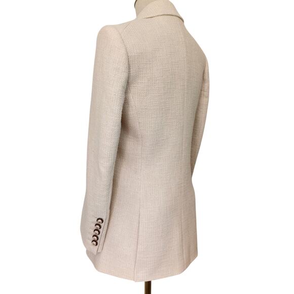 Veronica Beard Terre Cotton Dickey Jacket Off-White Single-Breasted Jacket 2 - Picture 10 of 16